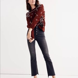 Madewell Tall Cali Demi Boot Jeans Aysmmetrical Hem